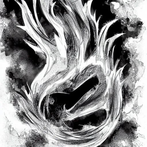 Prompt: fire 
nordic
black and white sketch 

 