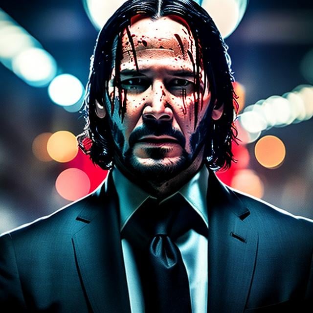 Prompt: John Wick holding a gun