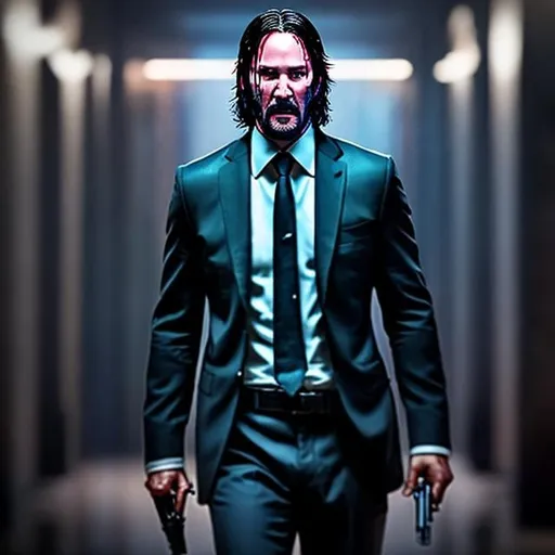 John Wick Holding A Gun 9532