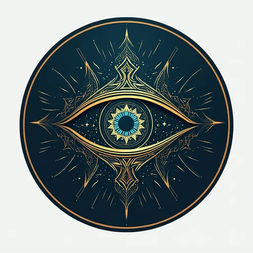 Prompt: "Create an intricate and sophisticated logo for a psychology channel, featuring a stylized eye symbol to represent perception, insight, and awareness. The eye should be abstract, composed of flowing, geometric lines or fractal patterns, symbolizing the complexity of the human mind. Integrate subtle elements like light rays, reflections, or circular patterns around the eye to evoke enlightenment and mental clarity. Use a color palette with deep indigo, teal, and gold accents to reflect depth, intelligence, and sophistication. The logo should convey both a sense of mystery and enlightenment. Below the icon, include the channel name in a clean, modern sans-serif font with subtle curvature to evoke balance and harmony."

