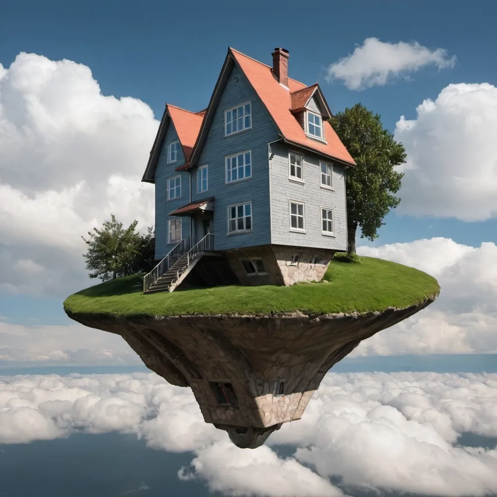 Prompt: House In air