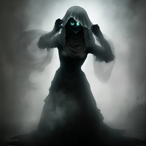 Prompt: Ghostly wraith of shadows