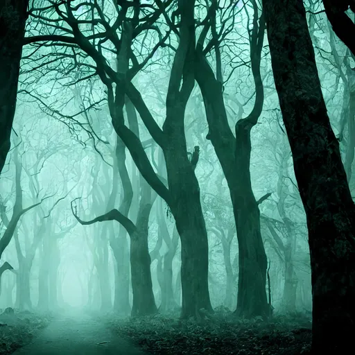 Prompt: Horror dark forest in a fantasy style

