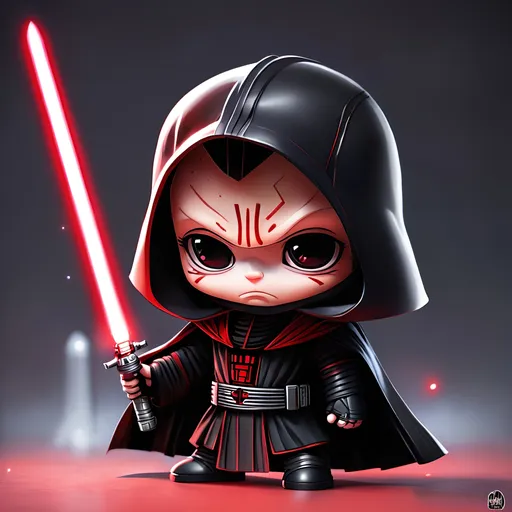 Prompt: chibi sith lord