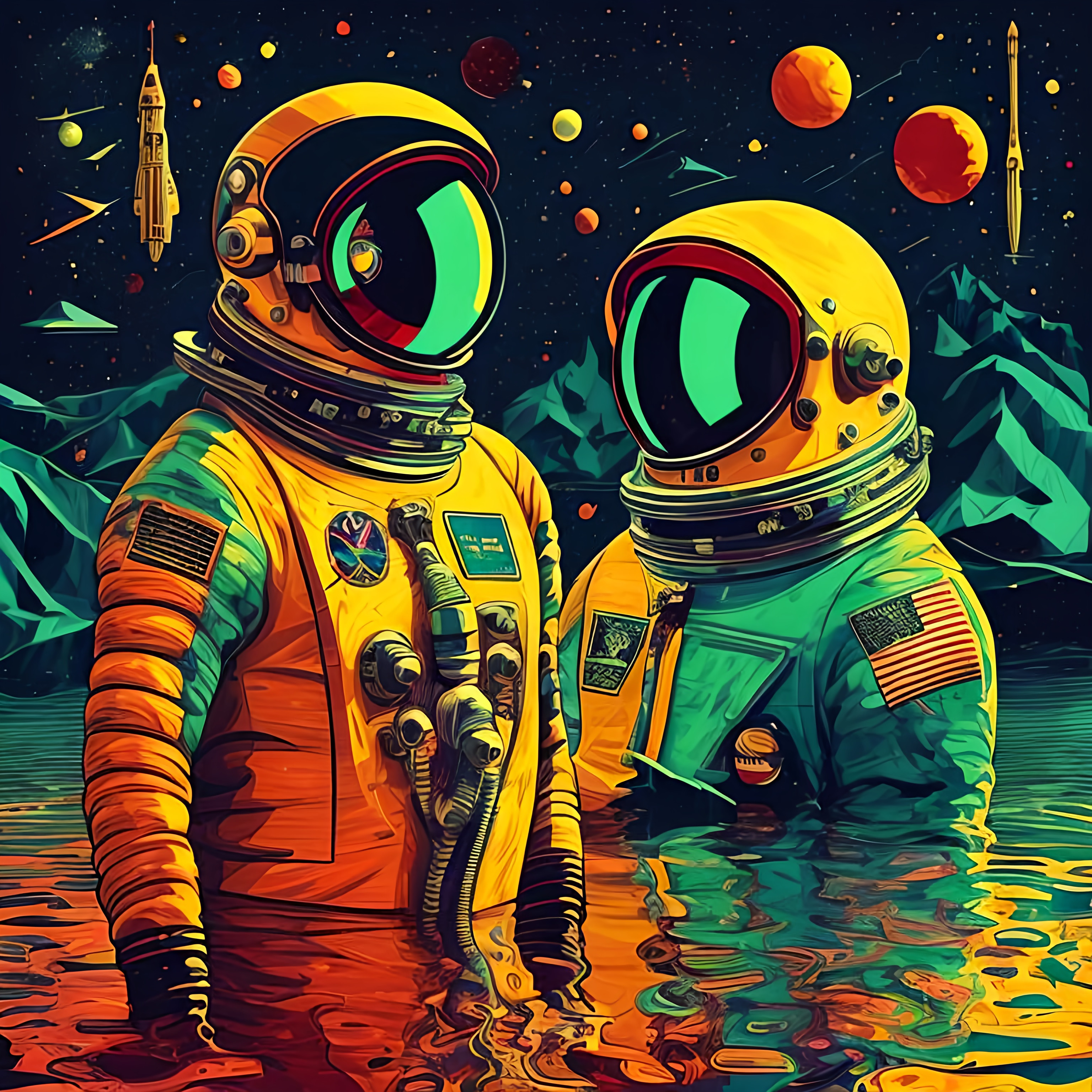 astronaut pop art