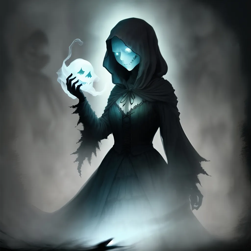 Prompt: Ghostly wraith of shadows