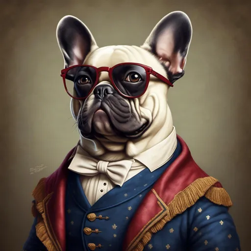 Prompt: <mymodel>French Bulldog as french philosopher. 