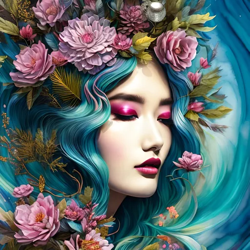 Prompt: multi exposure, goddess of love with pearl masterpiece coniferous, 3/4 portrait, fashion editorial art by Lin Fengmian, Anna dittmann, Justin Gaffrey, John Lowrie Morrison, Patty Maher, John Ruskin, Chris Friel, van Gogh, Valerie Hegarty, endre penovac.
3d, soft colors watercolors and ink, beautiful, fantastic view, extremely detailed, intricate, best quality, highest definition, rich colours 3d, extremely detailed, intricate, beautiful, high