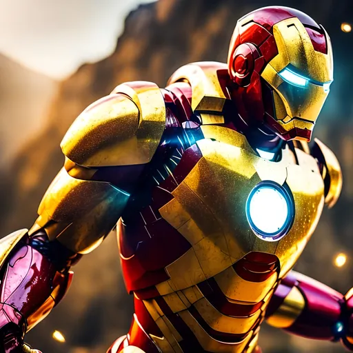 Prompt: beautiful photograph of most beautiful fictional, Ironman, goodnes, heavenly, royal, White and golden, extremely, detailed environment, detailed blur background, intricate, detailed skin, natural colors , professionally color graded, photorealism, 8k, moody lighting.