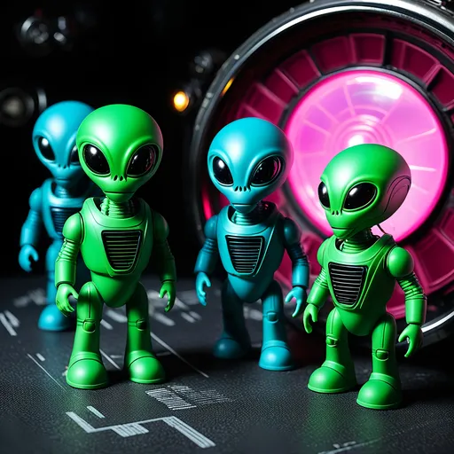 Prompt: Aliens from batteries not included.