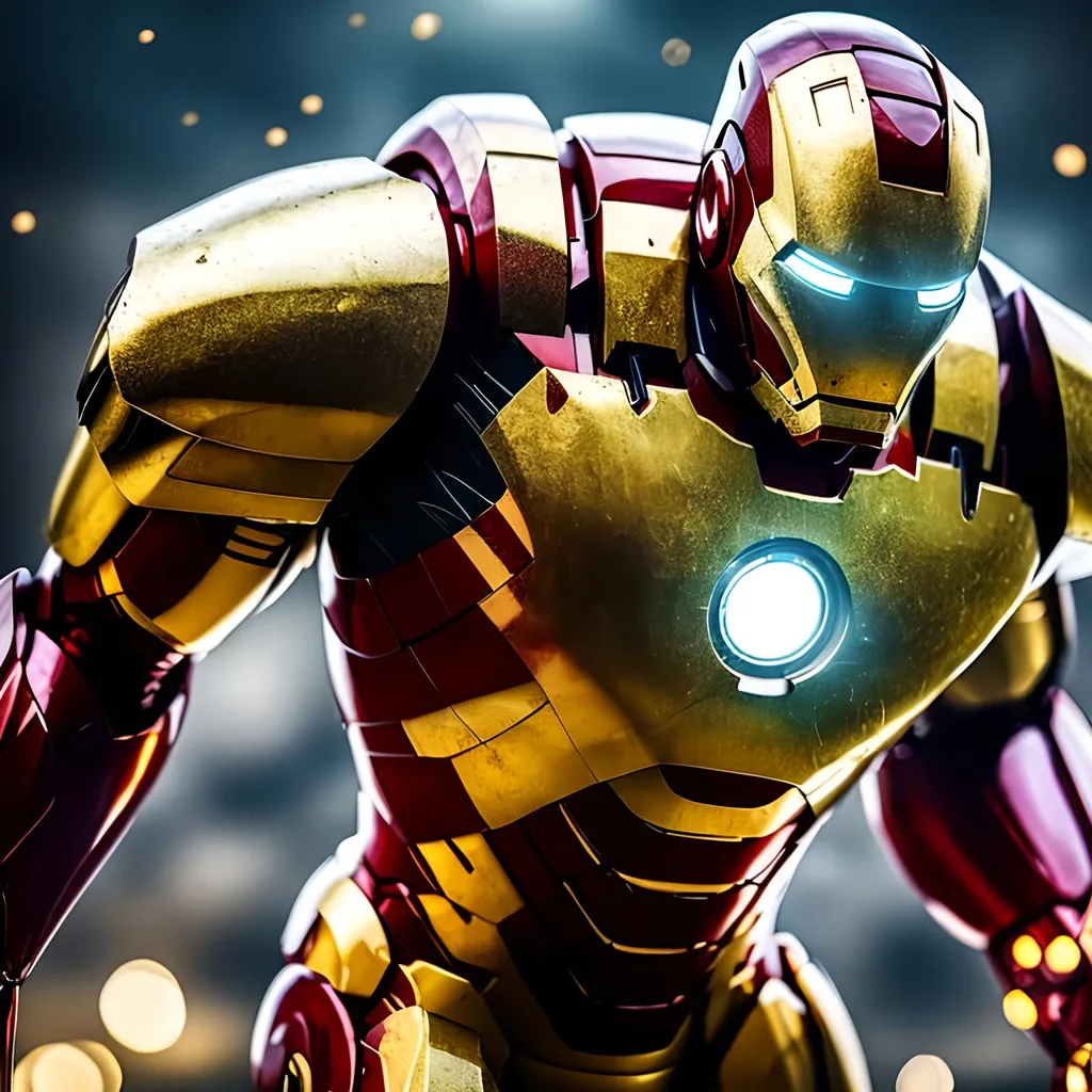 Prompt: beautiful photograph of most beautiful fictional, Ironman, goodnes, heavenly, royal, White and golden, extremely, detailed environment, detailed blur background, intricate, detailed skin, natural colors , professionally color graded, photorealism, 8k, moody lighting.