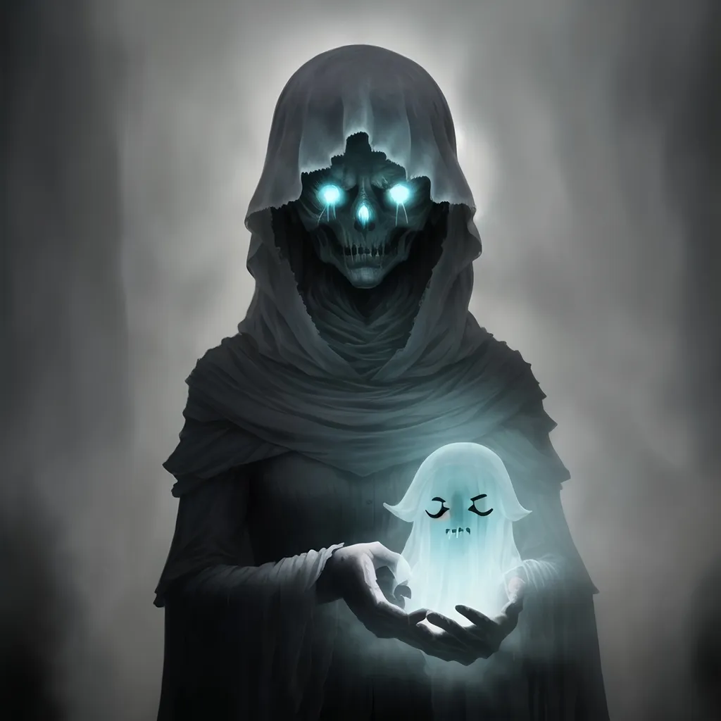 Prompt: Ghostly wraith of shadows