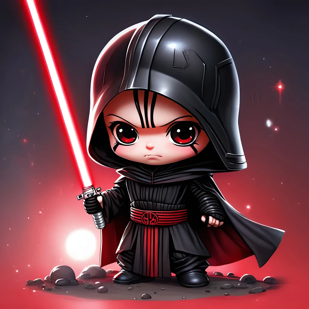 Prompt: chibi sith lord