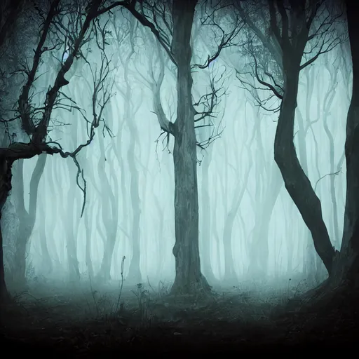 Prompt: Horror dark forest in a fantasy style

