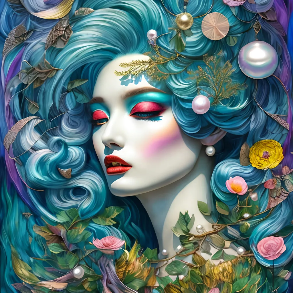 Prompt: multi exposure, goddess of love with pearl masterpiece coniferous, 3/4 portrait, fashion editorial art by Lin Fengmian, Anna dittmann, Justin Gaffrey, John Lowrie Morrison, Patty Maher, John Ruskin, Chris Friel, van Gogh, Valerie Hegarty, endre penovac.
3d, soft colors watercolors and ink, beautiful, fantastic view, extremely detailed, intricate, best quality, highest definition, rich colours 3d, extremely detailed, intricate, beautiful, high