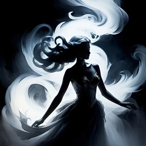 Prompt:  the epic clash of the hot vs cold fairy creatures. fire vs water. darkness vs light. swirling mist. shadows. eerie ominous foreboding. by lillian bassman and marko manev and greg manchess. fire shadow smoke 