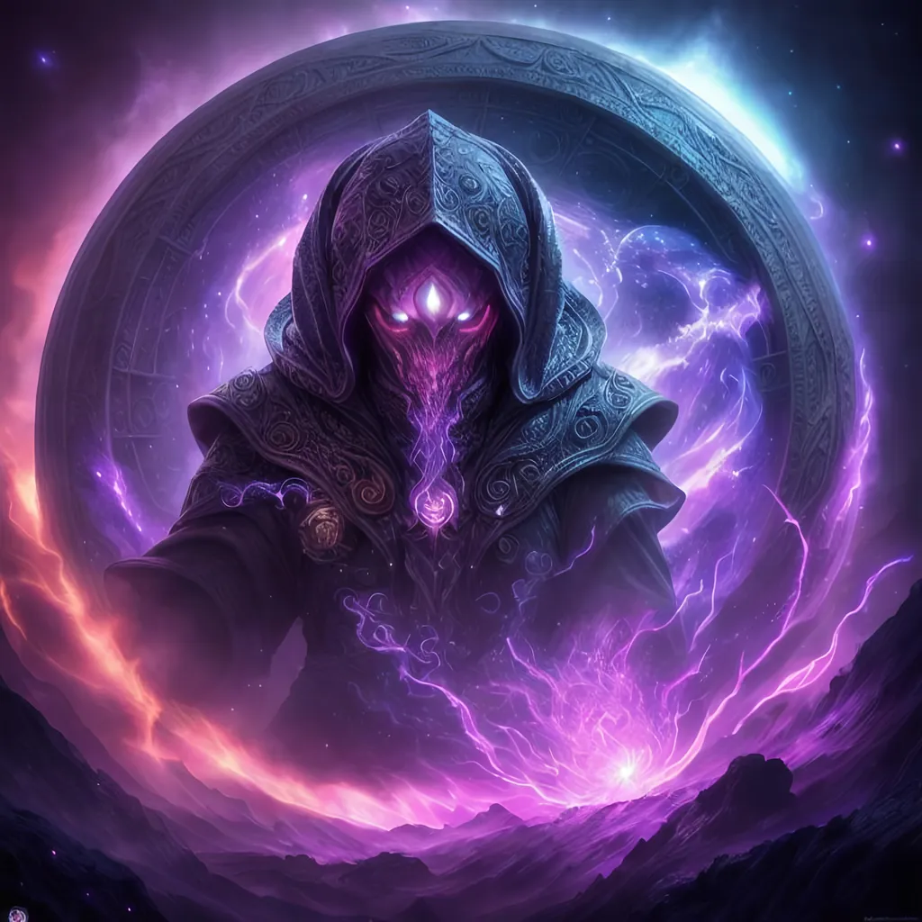 Prompt: Insanely Detailed Mindflayer inspired Monster, Cosmic, Dungeons & Dragons, Pathfinder, Fantasy, Dark Fantasy, Diabolical, Fiery, Hyperdetailed, Intricate details, Heliosphere, Nebula, Sinister, James Webb Telescope, Ethereal, Majestic, Unworldly, Illithid, Void, Supernova, Astral, Quasar