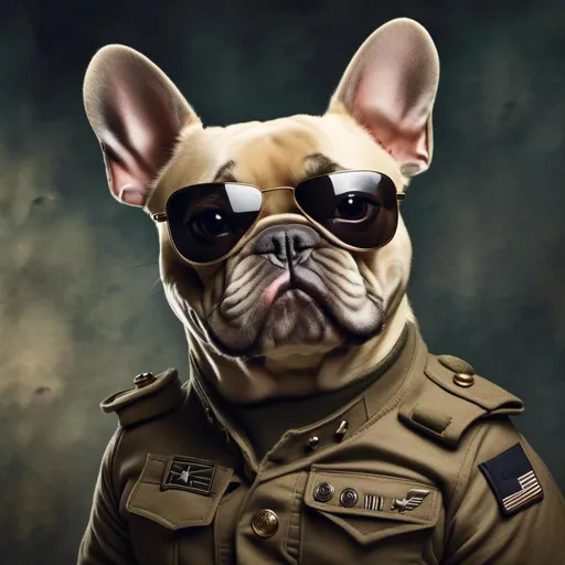 Prompt: <mymodel>French Bulldog as an army ranger.