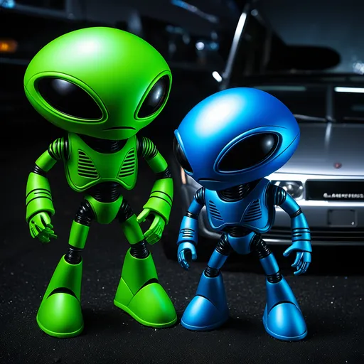 Prompt: Aliens from batteries not included.