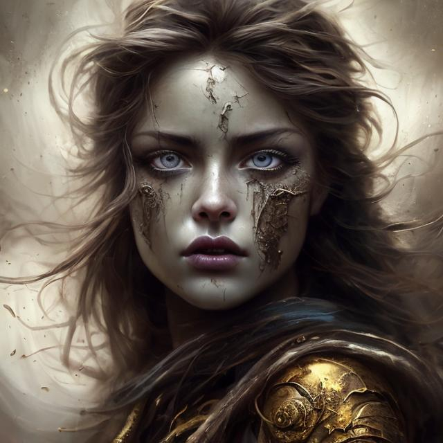 Prompt: Heroic, Epic, Stunning, Vivid, 3D HD dramatic cinematic [({one}{(Beautiful Melancholy {goddess}female silk, Beautiful big reflective eyes}, expansive Cosmic background, ultra detailed full body artistic photography, detailed rugged Gorgeous detailed face, shadows, oil on canvas, brush strokes, ultra sharp focus, ominous, matte painting movie poster, golden ratio, epic, intricate, cinematic character render, hyper realistic, 64K --s98500