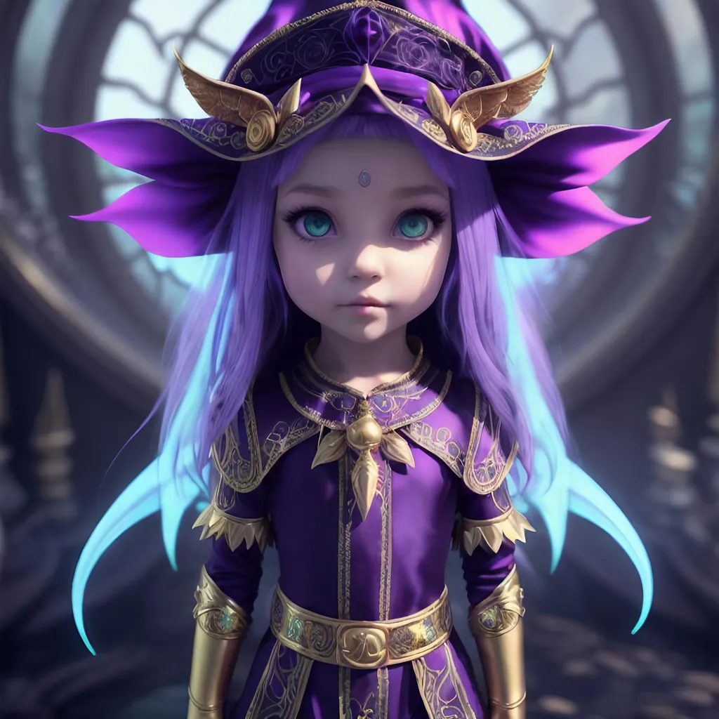 Prompt: {center shot} 3D, HD, Scary, Dreamy, Nightmarish, Cute!!!!(female{elf}Toddler!!!) {facing camera} dressed in {silk Sorceress outfit}, Expansive psychedelic background, ultra-detailed, backlit, shadows, ultra-sharp focus, detail, ominous, golden ratio, intricate, cinematic character render, 64K --s98500