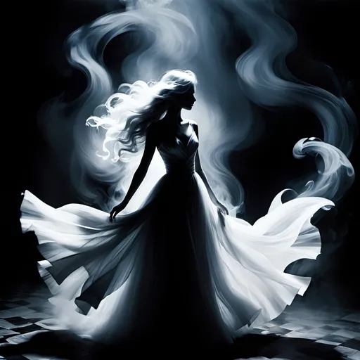 Prompt:  the epic clash of the hot vs cold fairy creatures. fire vs water. darkness vs light. swirling mist. shadows. eerie ominous foreboding. by lillian bassman and marko manev and greg manchess. fire shadow smoke 