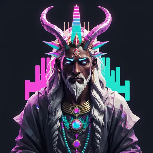 Prompt: Unicorn glitch god