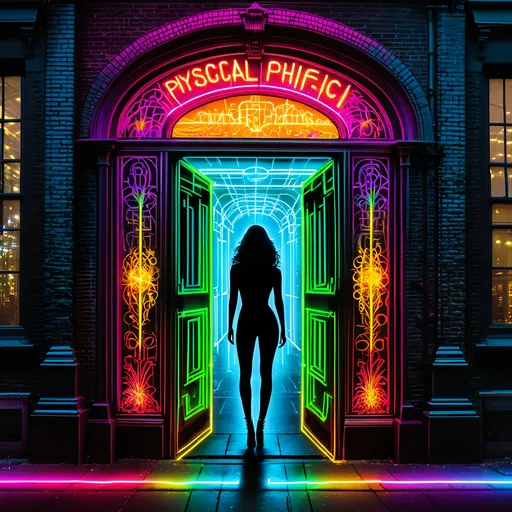 Prompt: electrified physical graffiti neon space body 