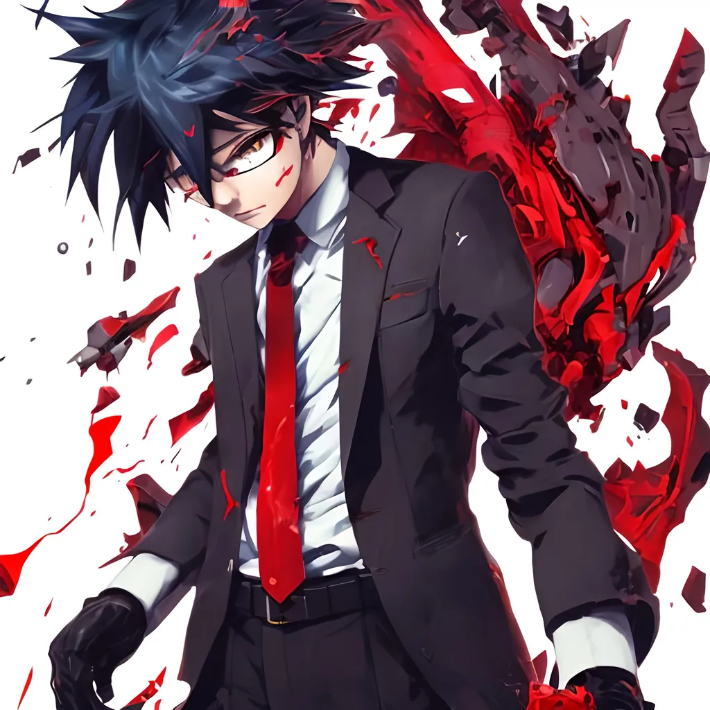 shinji samadani an anime character wearing a suit, i...