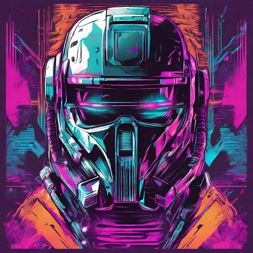 Prompt: Tshirt vector, terminatorgraphic, synthwave, vividcolors, detailed – – s 250 – – q 1