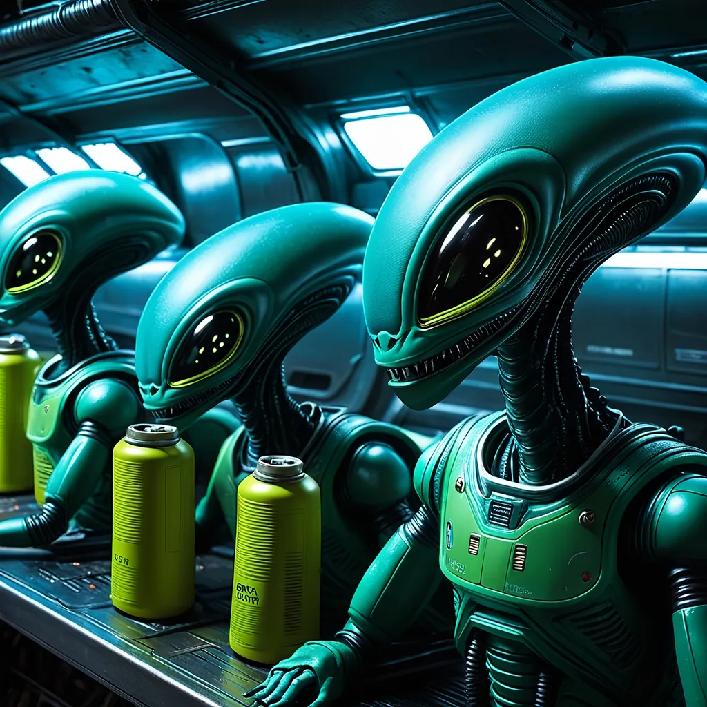 Prompt: Aliens from batteries not included.