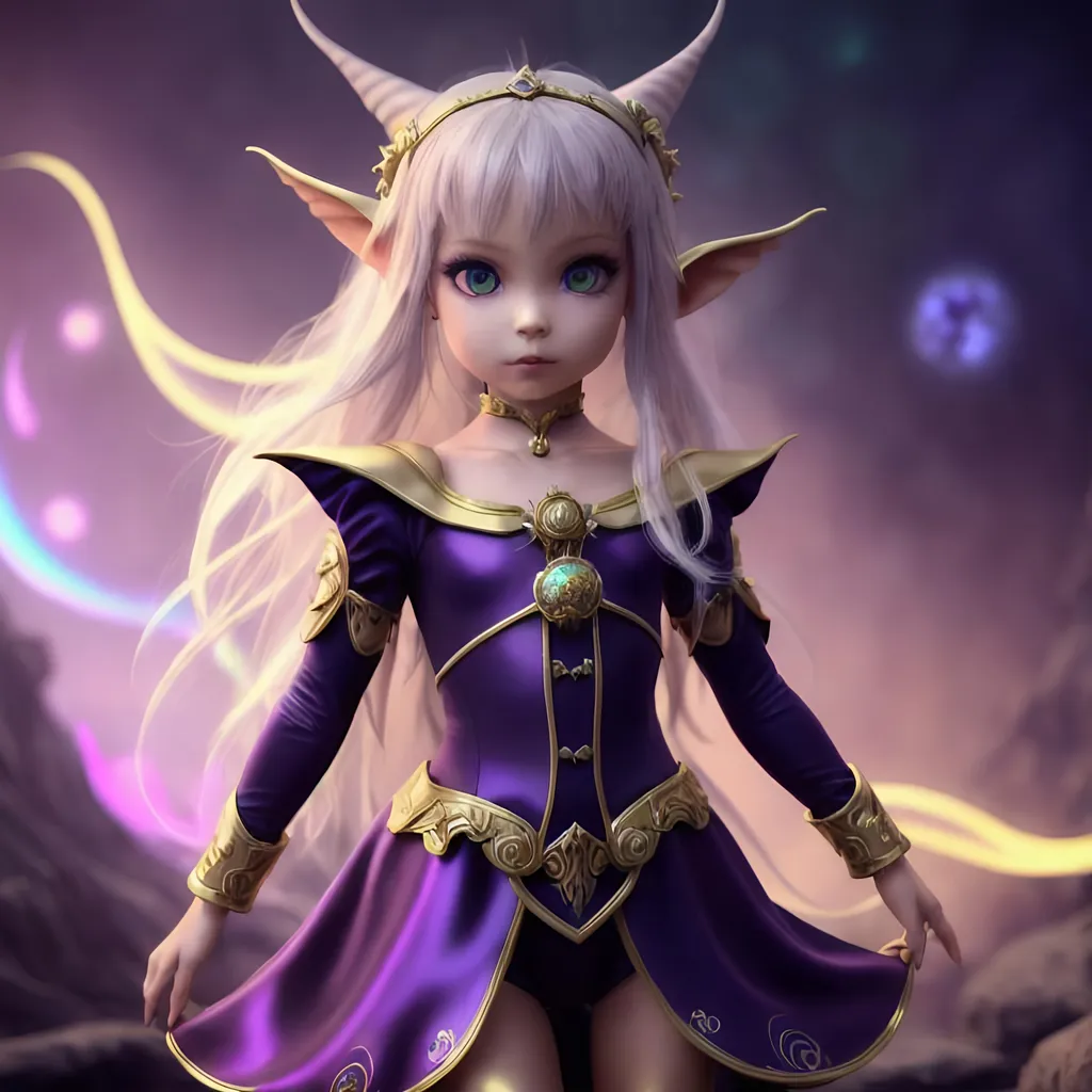 Prompt: {center shot} 3D, HD, Scary, Dreamy, Nightmarish, Cute!!!!(female{elf}Toddler!!!) {facing camera} dressed in {silk Sorceress outfit}, Expansive psychedelic background, ultra-detailed, backlit, shadows, ultra-sharp focus, detail, ominous, golden ratio, intricate, cinematic character render, 64K --s98500