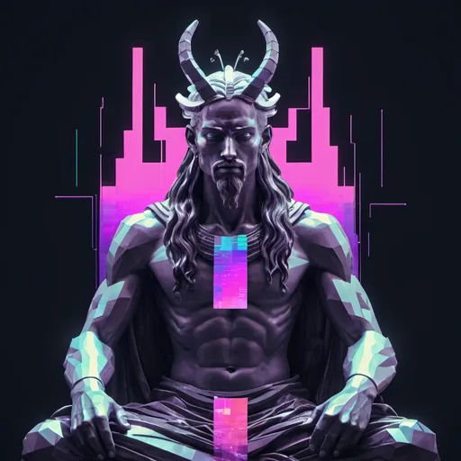 Prompt: Unicorn glitch god