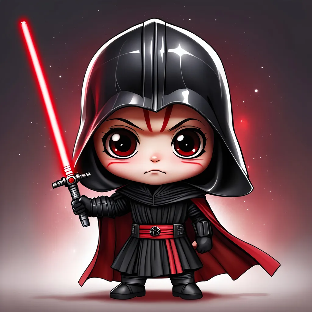 Prompt: chibi sith lord