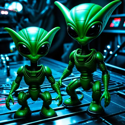 Prompt: Aliens from batteries not included.