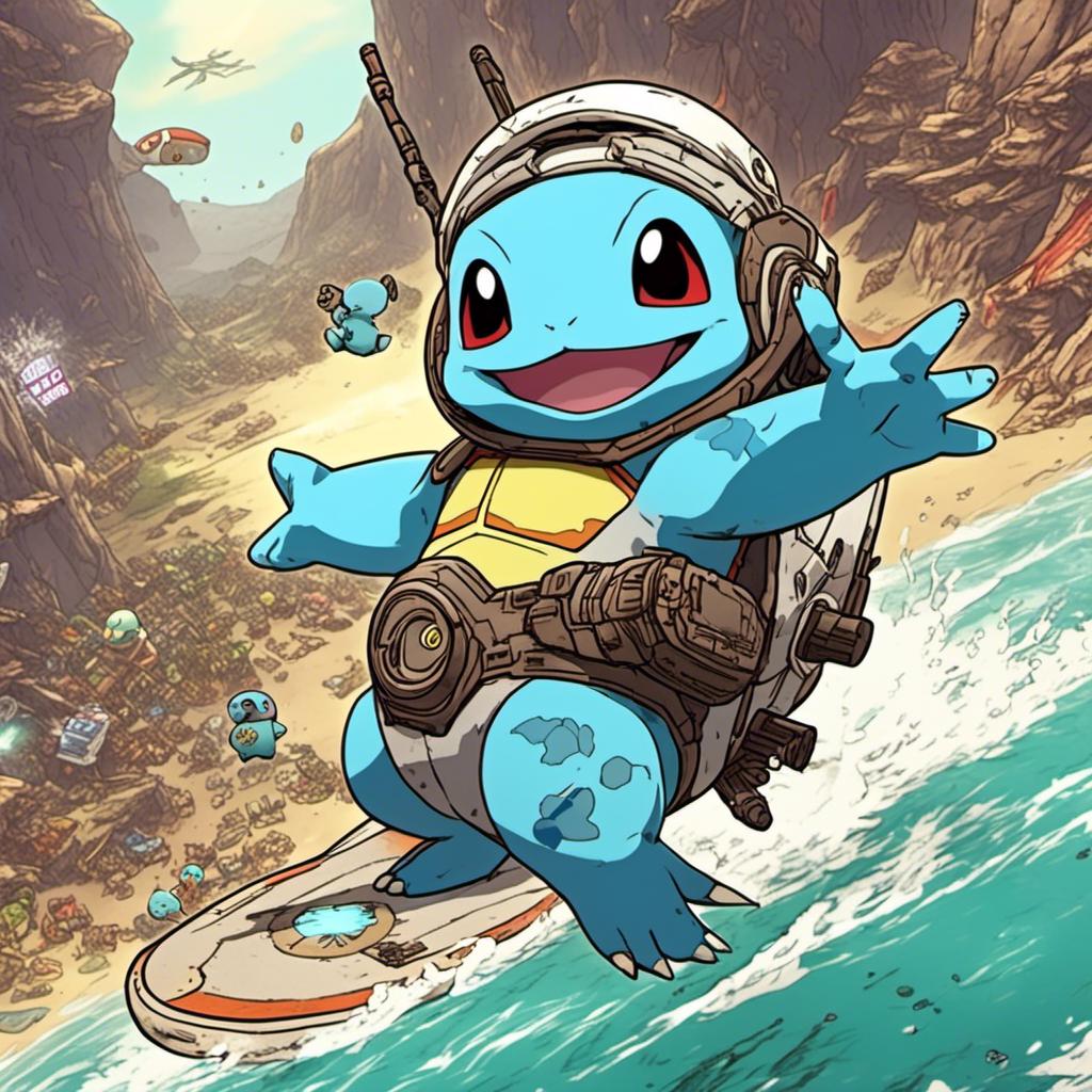 Wallpaper Pokemon, fantasy art, Squirtle, squirtle for mobile and desktop,  section рендеринг, resolution 1920x1080 - download