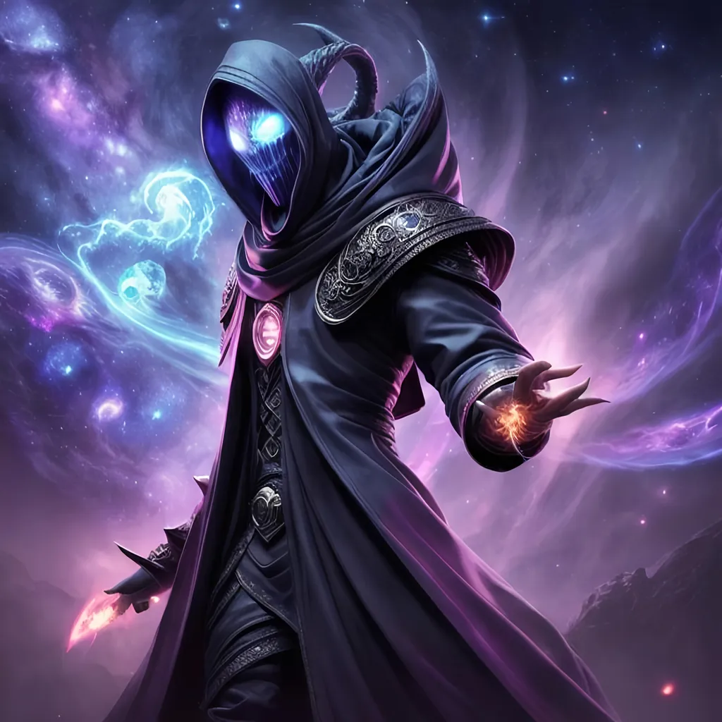 Prompt: Insanely Detailed Mindflayer inspired Monster, Cosmic, Dungeons & Dragons, Pathfinder, Fantasy, Dark Fantasy, Diabolical, Fiery, Hyperdetailed, Intricate details, Heliosphere, Nebula, Sinister, James Webb Telescope, Ethereal, Majestic, Unworldly, Illithid, Void, Supernova, Astral, Quasar