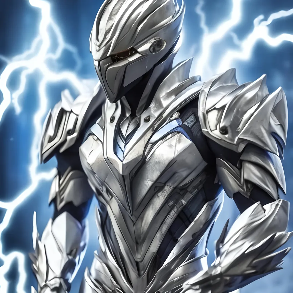 Prompt: Savitar the god of speed white suit all colors crystal on his armor
