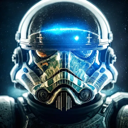 Prompt: "a mechanical Stormtrooper’s face encapsulated in a glass globe with streaks of power flowing outward to outer space sci-fi psychedelic art crisp details intricately detailed 8K resolution volumetric lighting masterpiece insanely detailed painting hyperdetailed Unreal Engine 5 by h.r. giger vlaho bukovac leonardo da vinci horror"
Weight:1   
"8k resolution holographic astral cosmic illustration mixed media by Pablo Amaringo"
Weight:0.9 