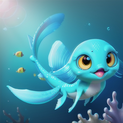 Prompt: Collaboration with Skilled Illustrator:
Collaborate with a skilled illustrator experienced in aquatic wildlife and 3D character design to bring Her  to life seamlessly.