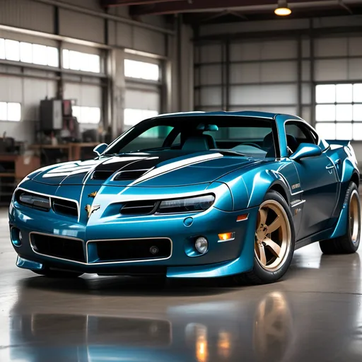 Prompt: Pontiac trans am, modern industrial style