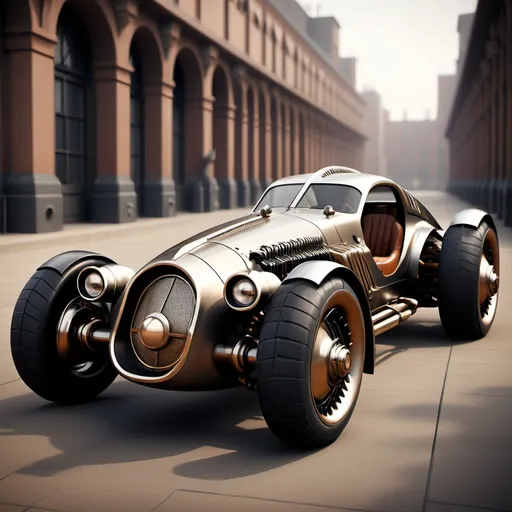 Prompt: Dieselpunk styled supercar