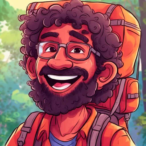 Prompt: <mymodel>Happy backpacker, vibrant and colorful travel illustration, detailed facial features, high quality, colorful, vibrant, travel illustration, backpacker, leisurely vacation, warm tones, sunny day, joyous expression, detailed shadows and highlights