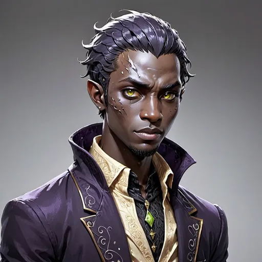 Prompt: anime, chad man, black man features, detailed, changeling, sly, two faced, very detailed