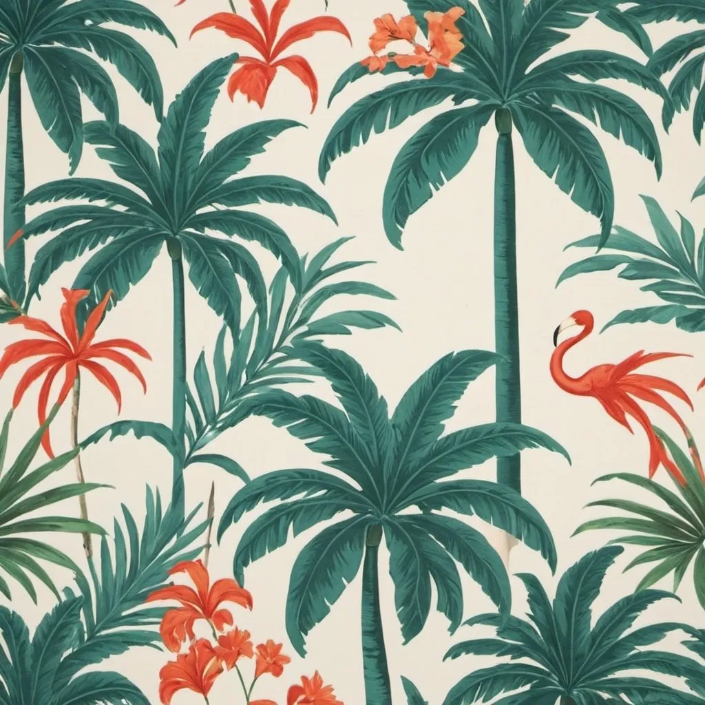 Prompt: palm beach tropical motif



