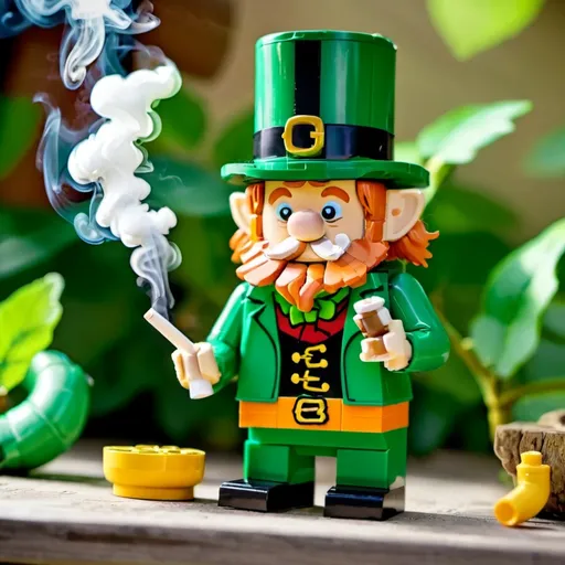 Prompt: leprechaun smoking a joint