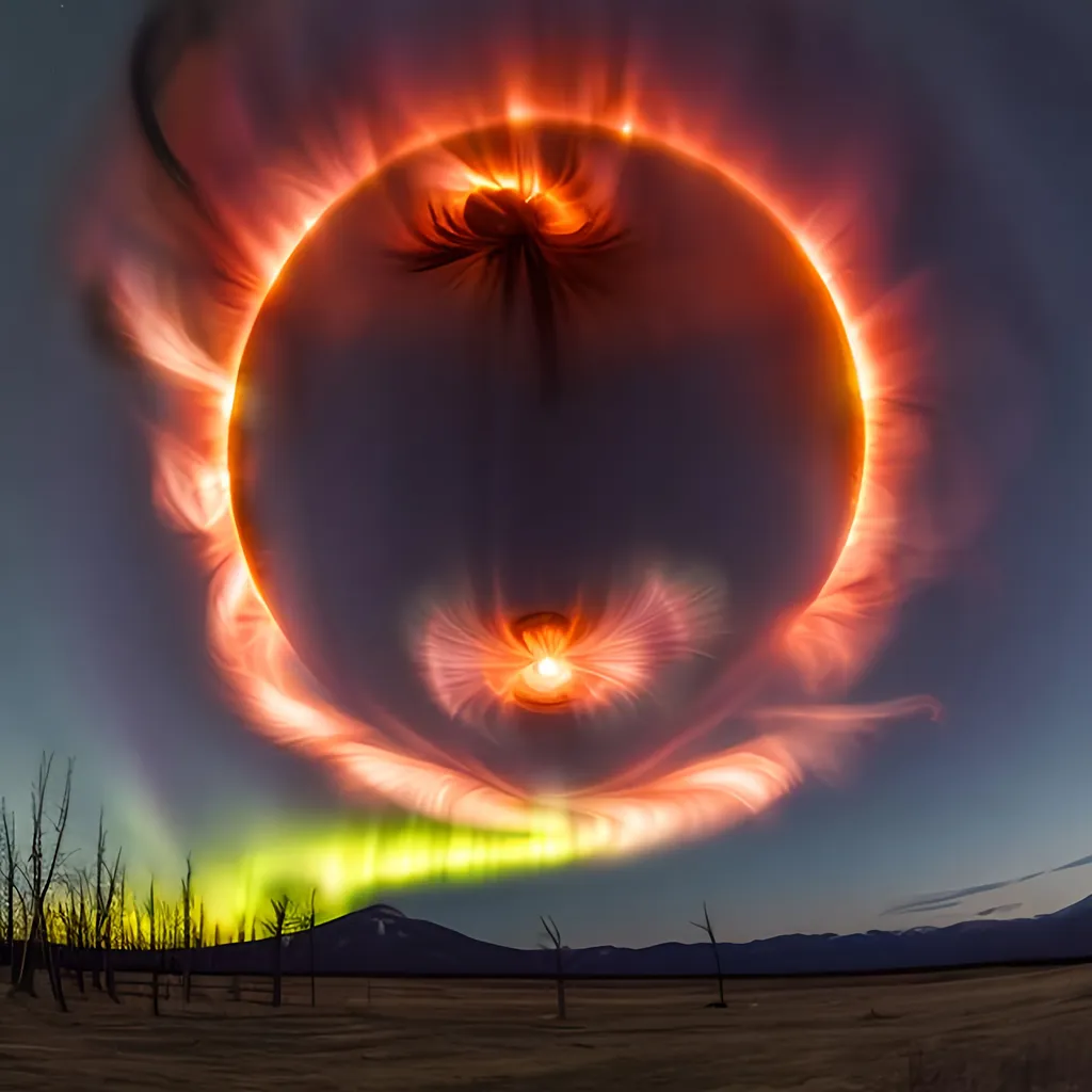 Prompt: Solar Flare Spectacle: A Guide to the Geomagnetic Storm