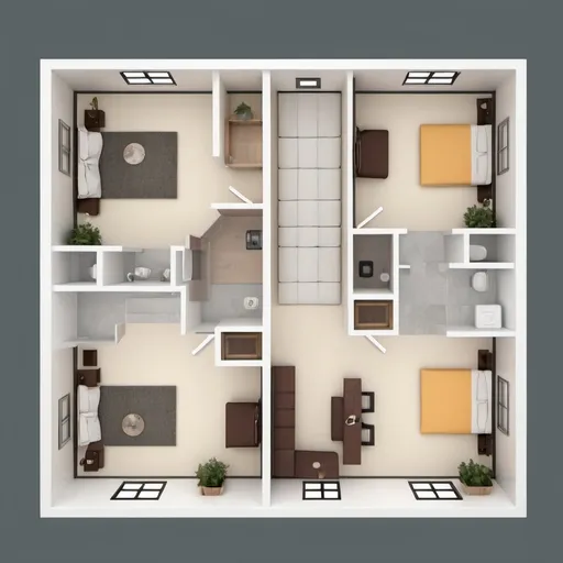 Prompt: Studio apartment floorplan, 2D vector illustrations, high quality, detailed layout, modern design, professional style, minimalistic, precise lines, clean and crisp, organized space, neutral color palette, top-notch, well-crafted, artistic floorplan, spacious layout, accurate representation, high-res, polished, architectural, detailed apartment, clear and precise, professional vector illustration, organized and efficient, minimalistic design 
Provide the requirements for...
Ground Floor (25ft x 50ft)

- Living Room (12ft x 15ft)
- Car Parking (10ft x 15ft)
- Kitchen (8ft x 10ft)
- Dining Room (8ft x 10ft)
- Master Bedroom (12ft x 12ft)
- Kids Bedroom (10ft x 10ft)
- Inside Stairs (4ft x 6ft)

*Additional Features*

- A small foyer or entrance area at the ground floor
- A small storage area or utility room near the kitchen
- A small bathroom on each floor

*Notes*

- The dimensions of each room can be adjusted according to your specific needs and preferences.
- The staircase can be designed to be more compact or spacious depending on your requirements.
- The balcony on the first floor can be extended or modified to include a larger outdoor seating area.