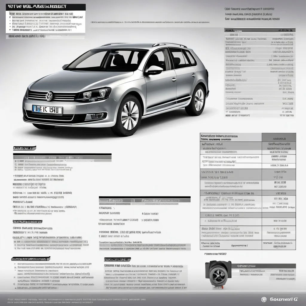 Prompt: high detailed realistic general technical OE data  sheet of:  VW(1.9 TDI engine)