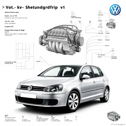 Prompt: high detailed realistic general technical OE data  sheet of:  VW(1.9 TDI engine)